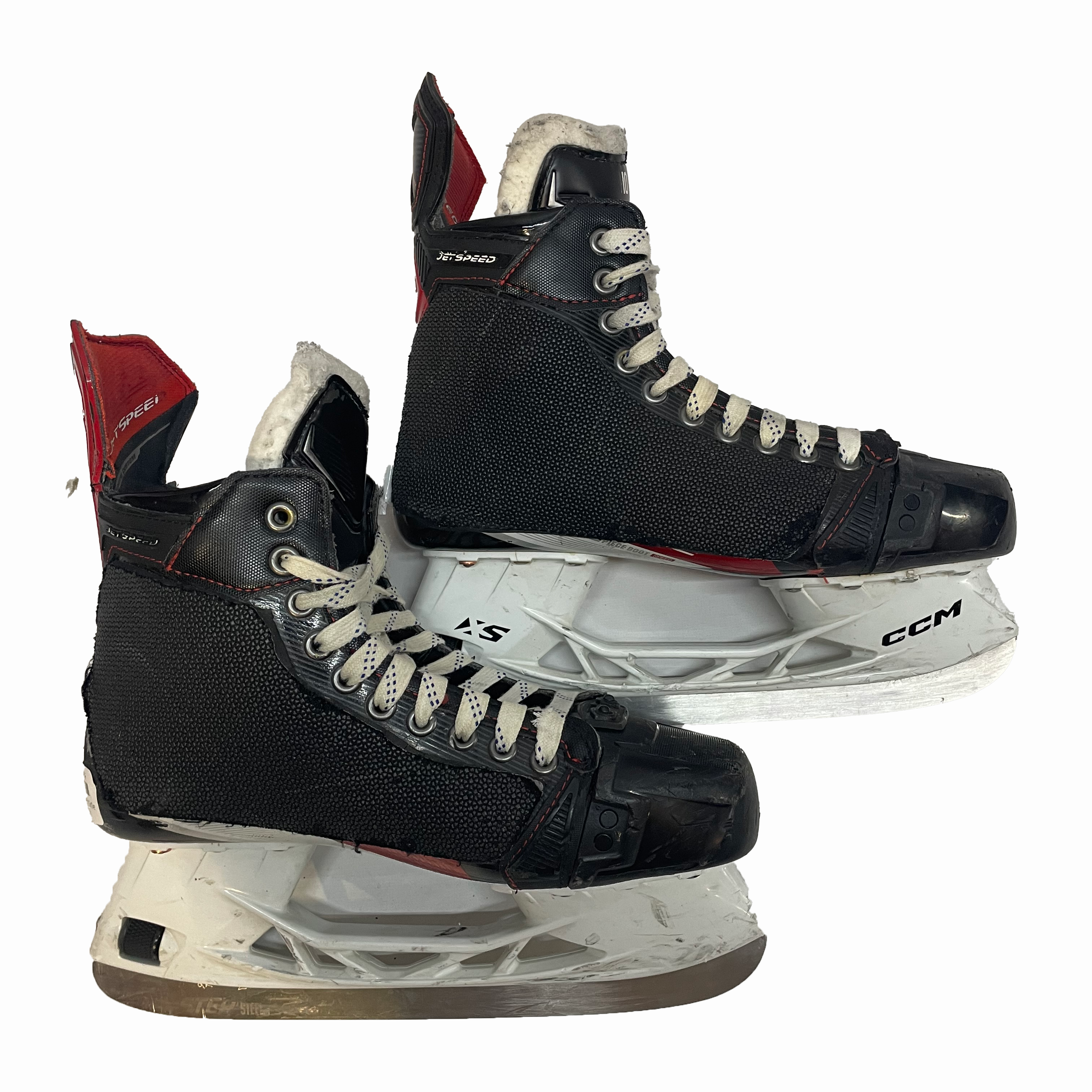 CCM Jetspeed FT4 Pro – Patins de hockey d'occasion Pro Stock avec bloqueurs de tir – Taille 8R